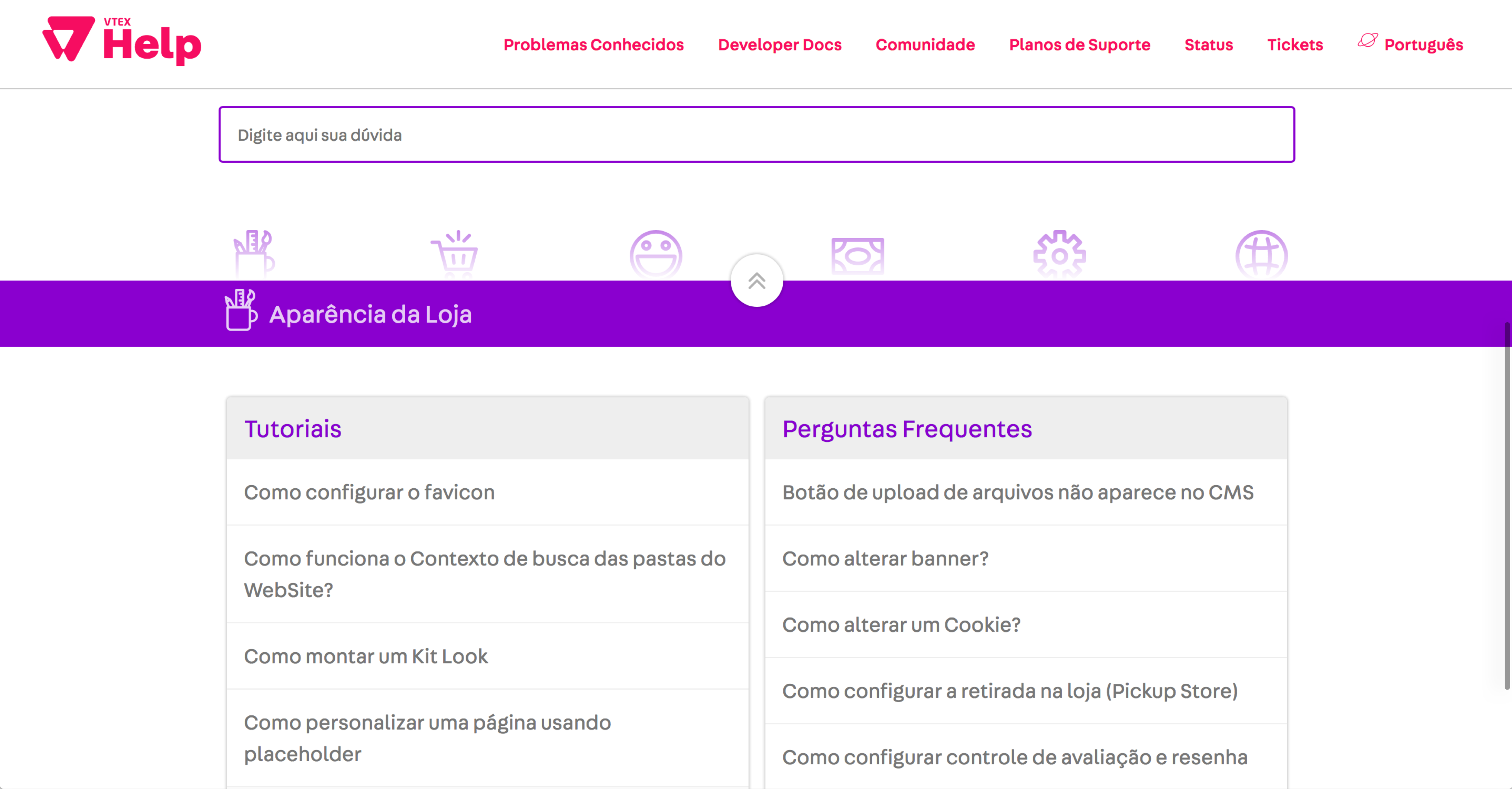 Category page in VTX Help